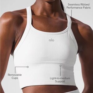 Alo Yoga Seamless Ribbed Favorite Bra Tank